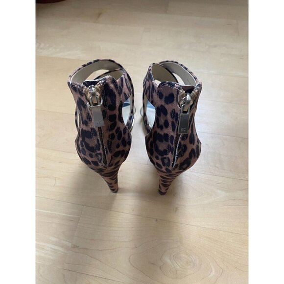 KENNETH Cole BNWOT "Brooke Cross" Vinyl Strap Heels Animal Print Women NEW - Picture 5 of 10